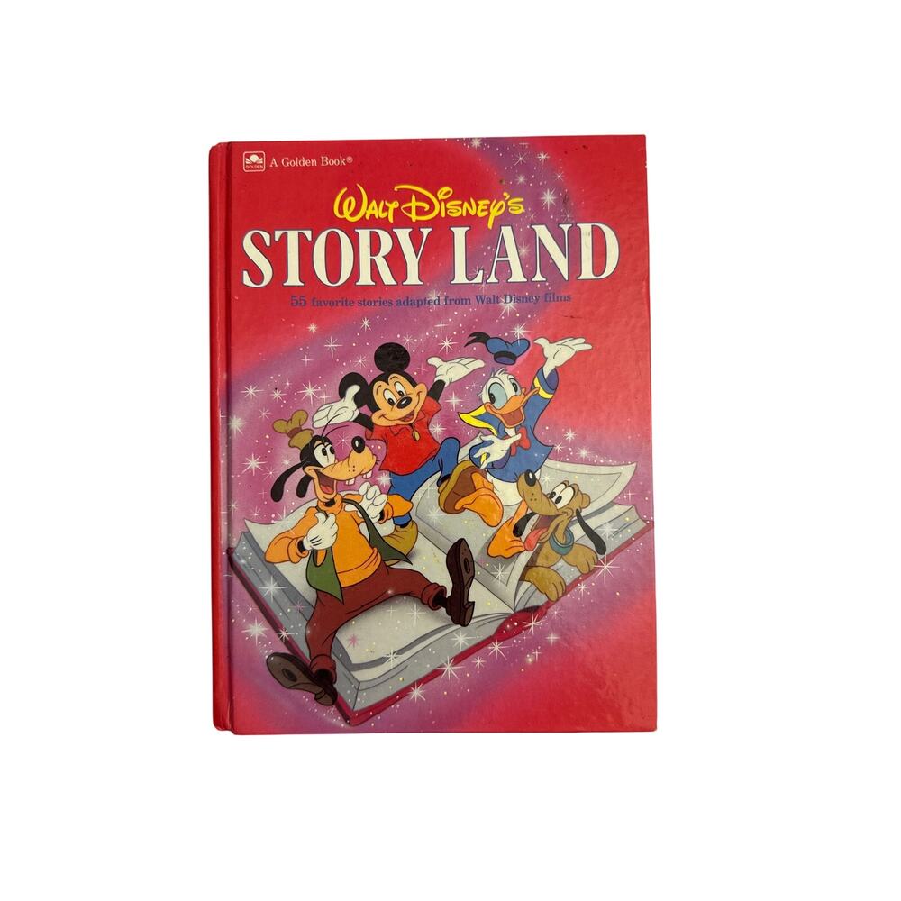 Walt Disney Story Land Big Golden Book 55 Favorite Stories Vintage HC (93_D1)